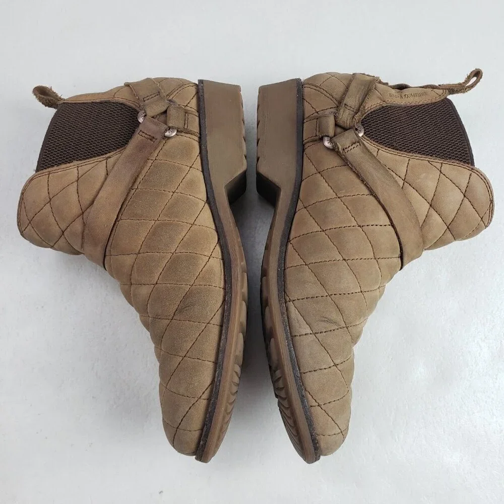 Teva de la Vina Dos Quilted Ankle Boot Womens 7.5 Brown Waterproof Leather